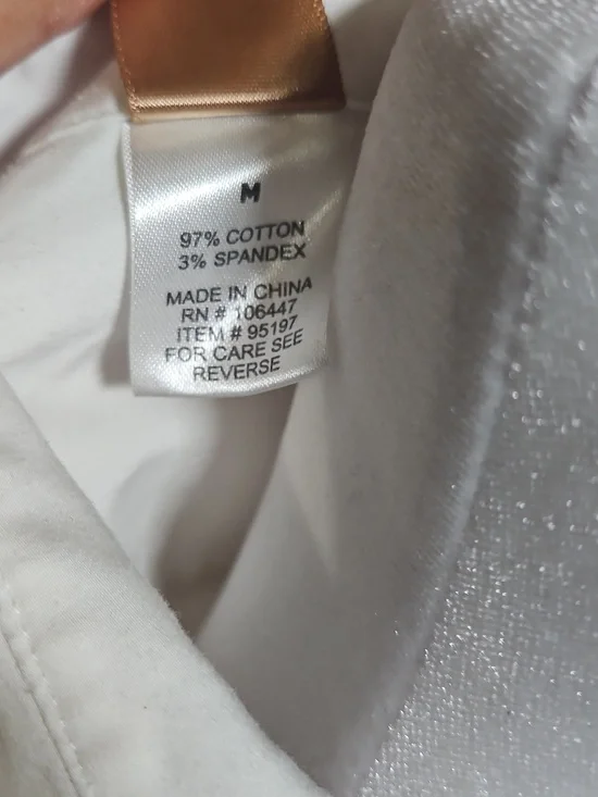 Long Elegant Legs White Classic Button Down - Picture 7 of 7